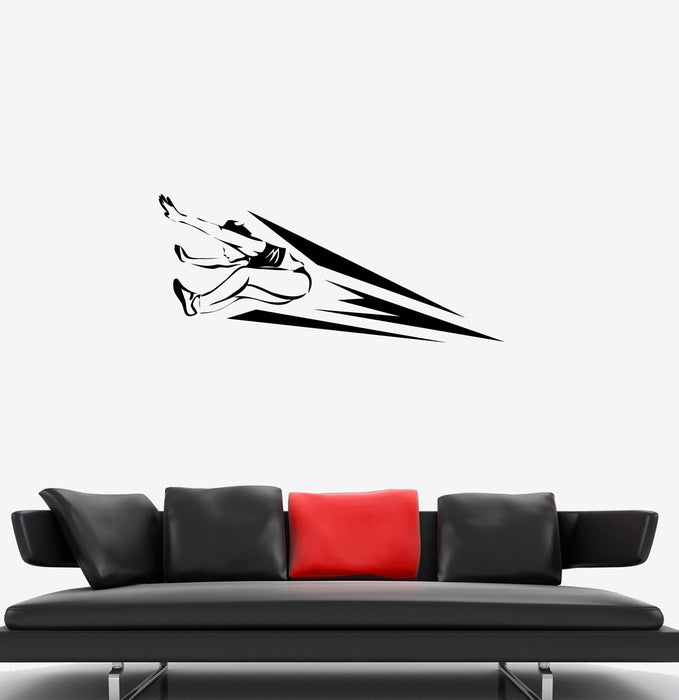 Wall Decal Athletics Jumping Sports Competitions Athlete Vinyl Sticker Unique Gift (ed775)