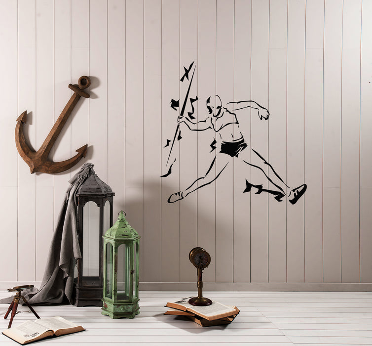 Wall Decal Athletics Javelin Throwing Sports Competitions Athlete Vinyl Sticker Unique Gift (ed776)
