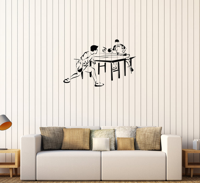 Wall Decal Table Tennis Game Sports Competitions Players Vinyl Sticker Unique Gift (ed777)