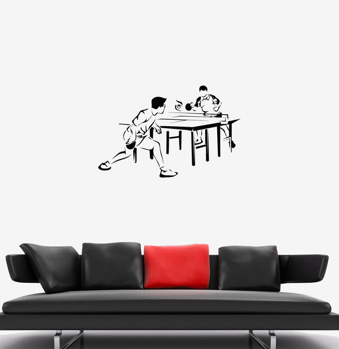 Wall Decal Table Tennis Game Sports Competitions Players Vinyl Sticker Unique Gift (ed777)