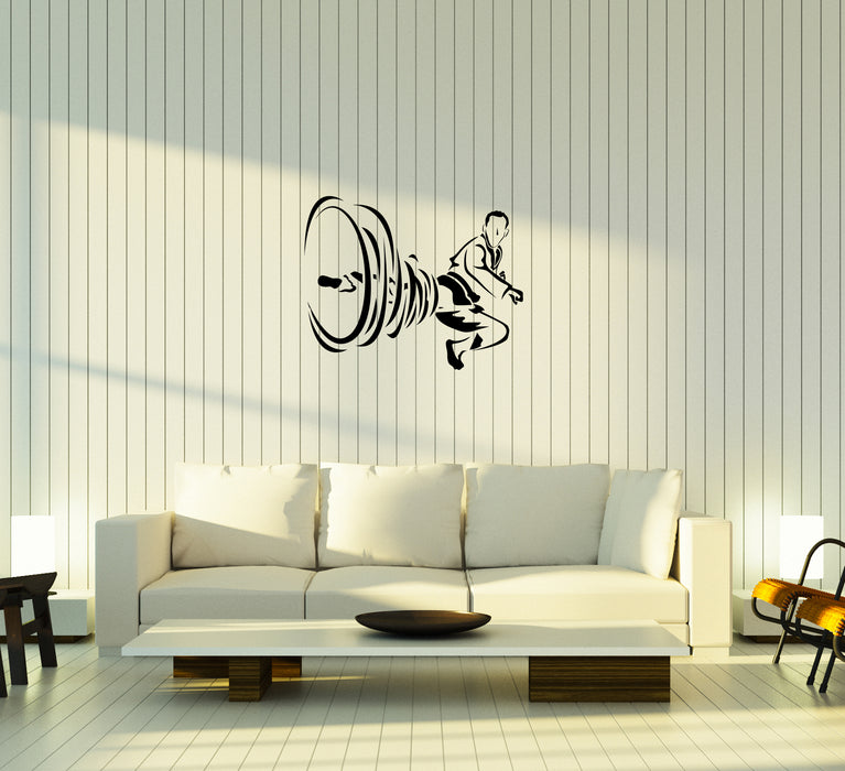 Wall Decal Sport Fight Martial Arts Karate Kicking Japan Vinyl Sticker Unique Gift (ed782)