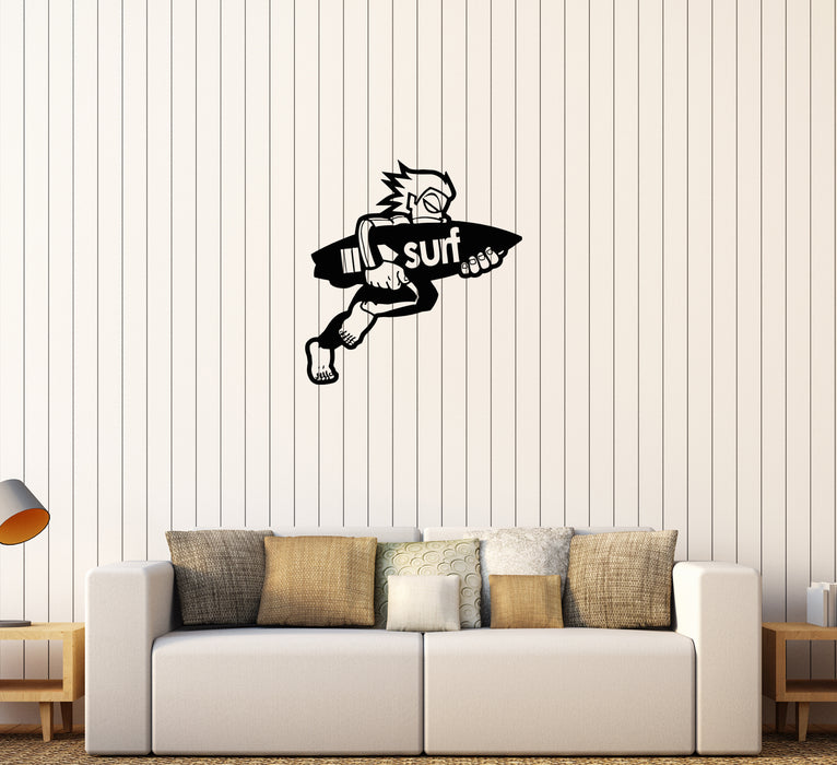 Wall Decal Surfing Sports Extreme Wave Holidays Vinyl Sticker Unique Gift (ed786)