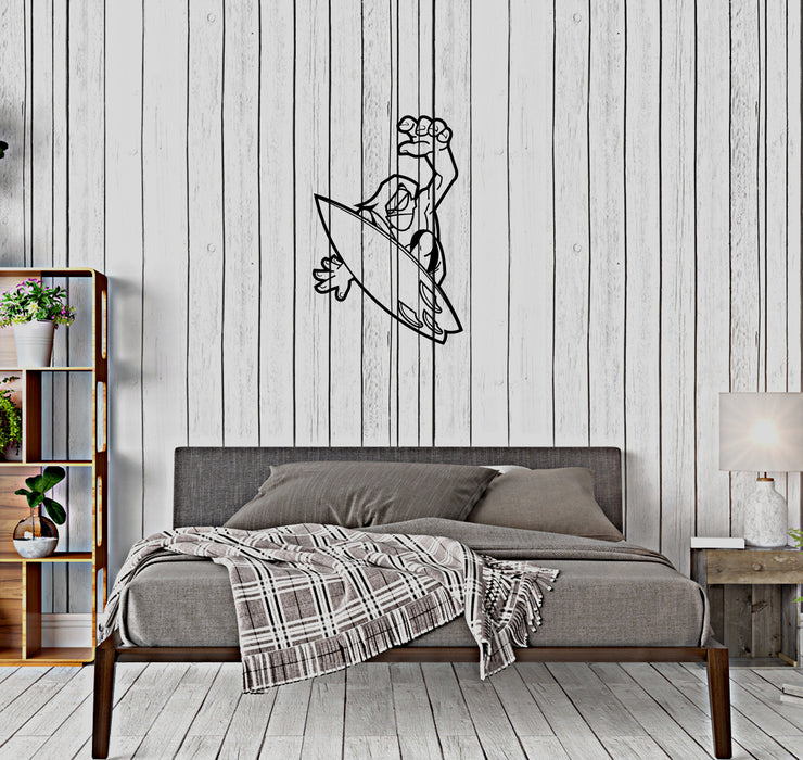 Wall Decal Sport Extreme Surf Surfing Wave Vinyl Sticker Unique Gift (ed787)