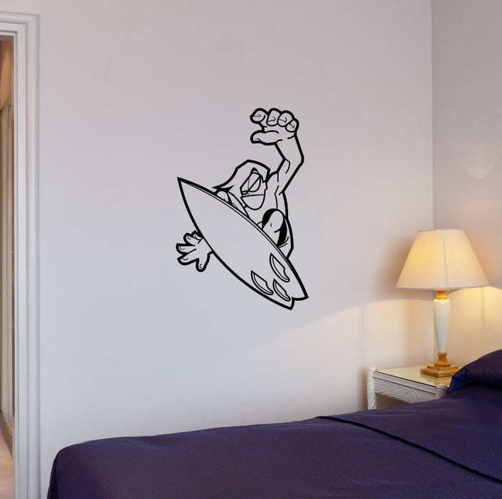 Wall Decal Sport Extreme Surf Surfing Wave Vinyl Sticker Unique Gift (ed787)