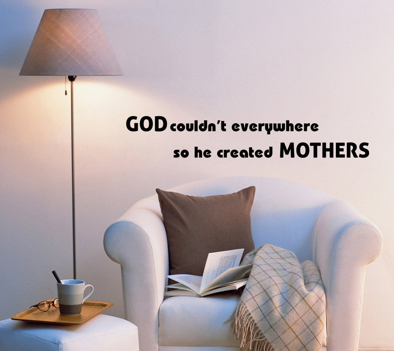 Wall Decal Windows Famous Words God Mothers Quotes Vinyl Sticker (ed849) (22.5 in X 4 in)