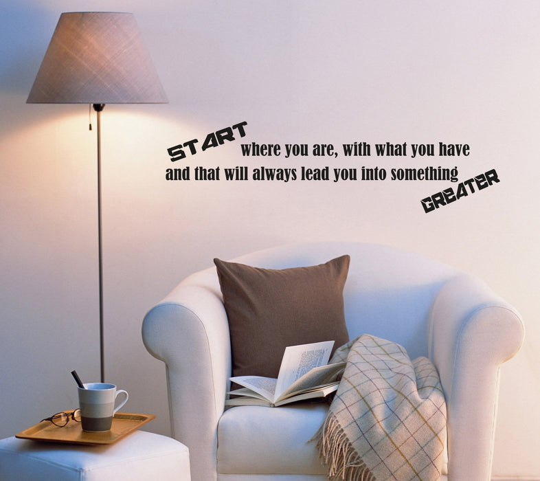 Wall Decal Inspiring Phrase Wise Words Lettering Sign Vinyl Sticker (ed873) (22.5 in X 6 in)