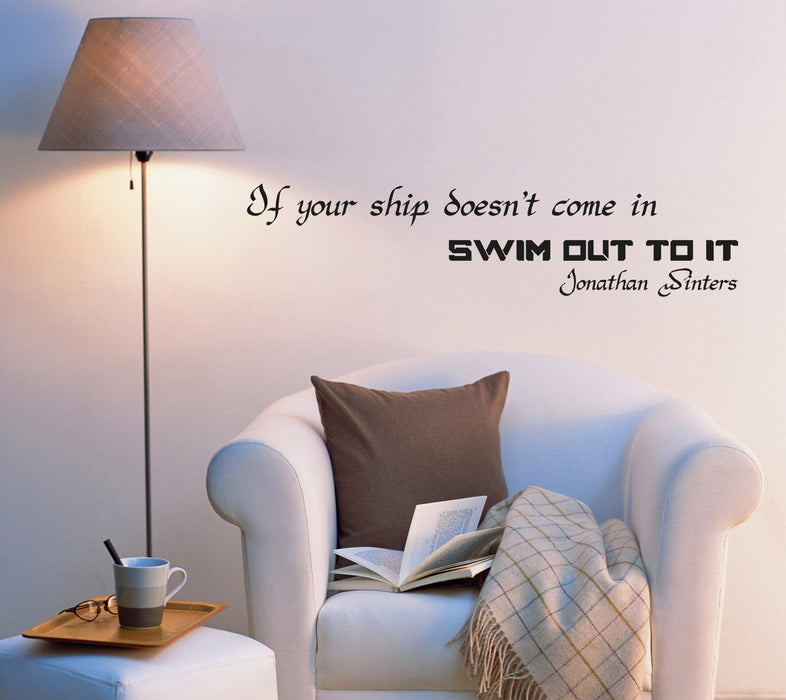 Wall Decal Motivational Letters Sign Famous Quotes Vinyl Sticker (ed889) (22.5 in X 5 in)
