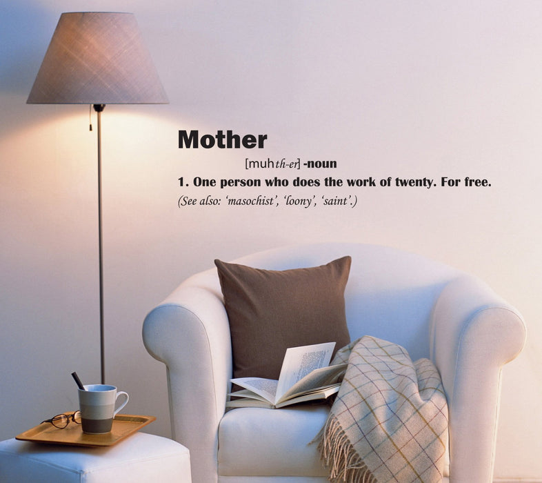 Wall Decal Interesting Words Mother Dictionary Office Vinyl Sticker (ed893) (22.5 in X 5.5 in)