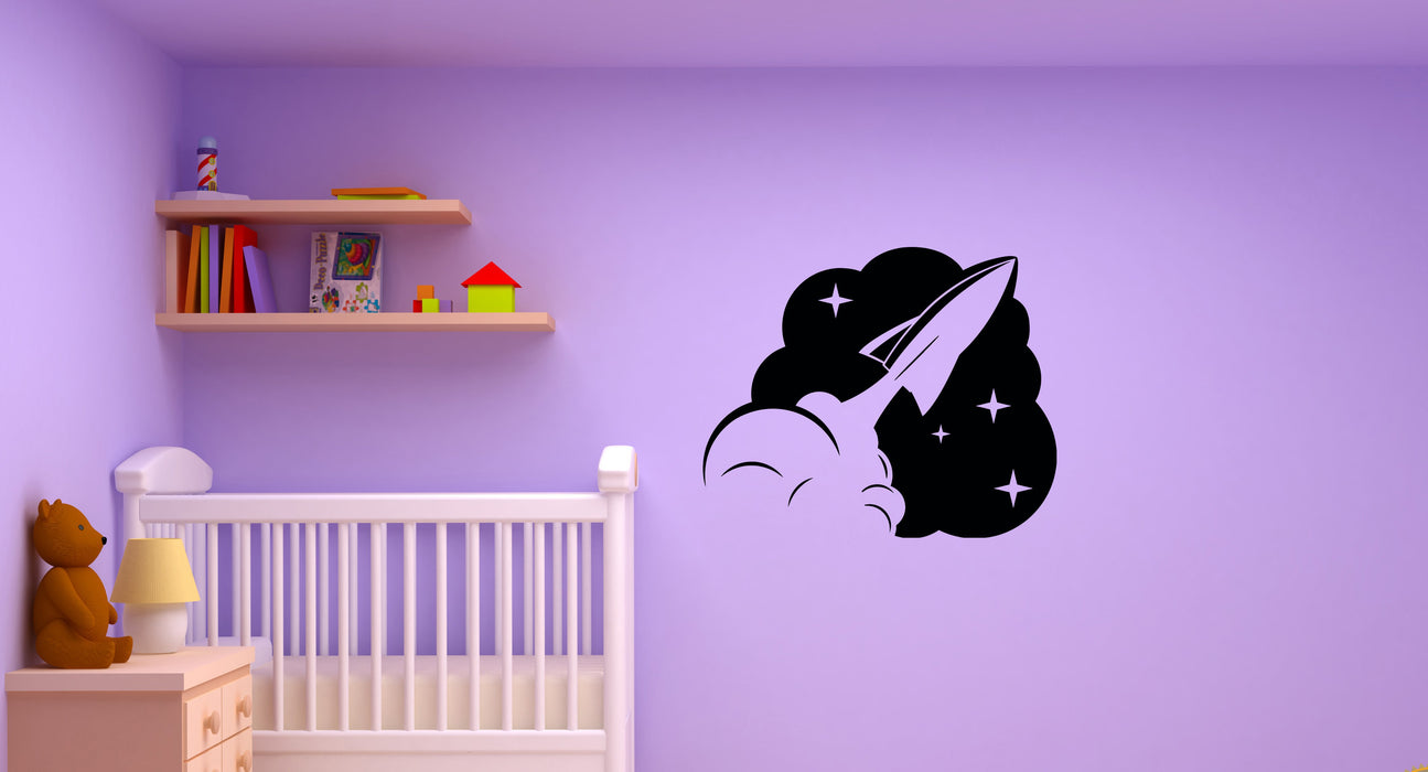 Wall Decal Spacecraft Stars Cosmos Space Astronaut Vinyl Sticker (ed907)