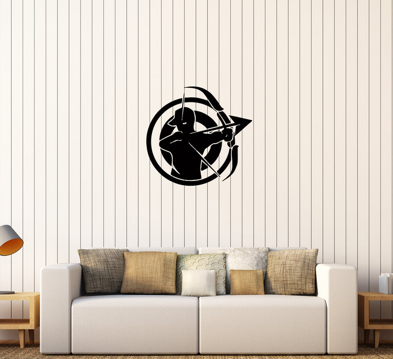 Wall Decal Archer Shooter Target Sport Vinyl Sticker (ed915)