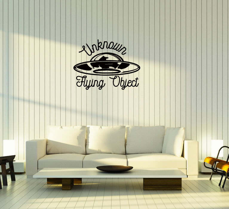 Wall Decal Unknown Flying Object Flying Saucer Extraterrestrials Space Vinyl Sticker (ed918)