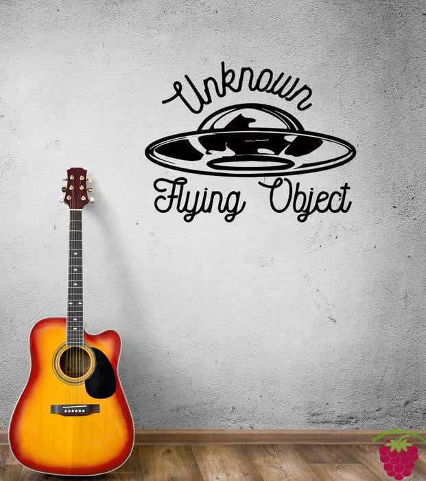 Wall Decal Unknown Flying Object Flying Saucer Extraterrestrials Space Vinyl Sticker (ed918)