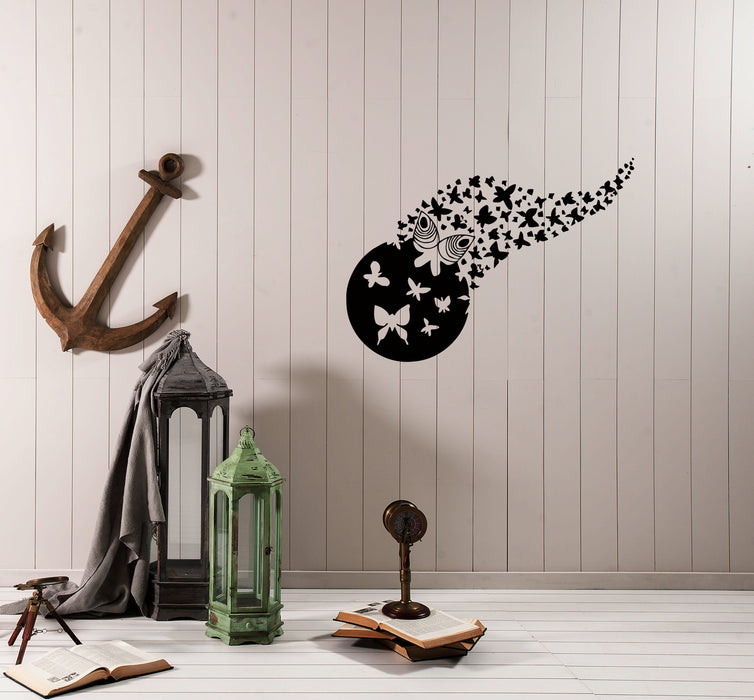 Wall Decal Planet Butterflies Fantasy Childhood Vinyl Sticker (ed919)