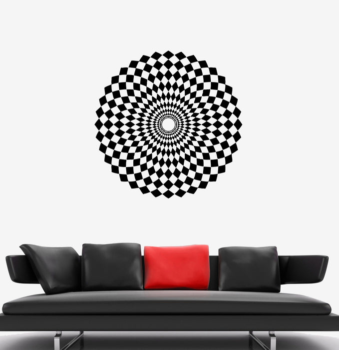 Наклейка на стену Иллюзия Круг Спираль Фокус Центр Виниловая наклейка (ed922)