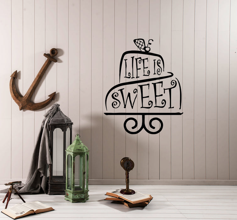 Wall Decal Cake Sweetness Feast Cafe Kitchen Confectionery Vinyl Sticker (ed924)