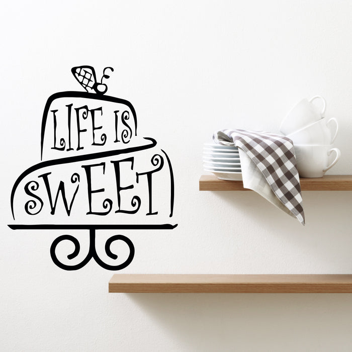 Wall Decal Cake Sweetness Feast Cafe Kitchen Confectionery Vinyl Sticker (ed924)