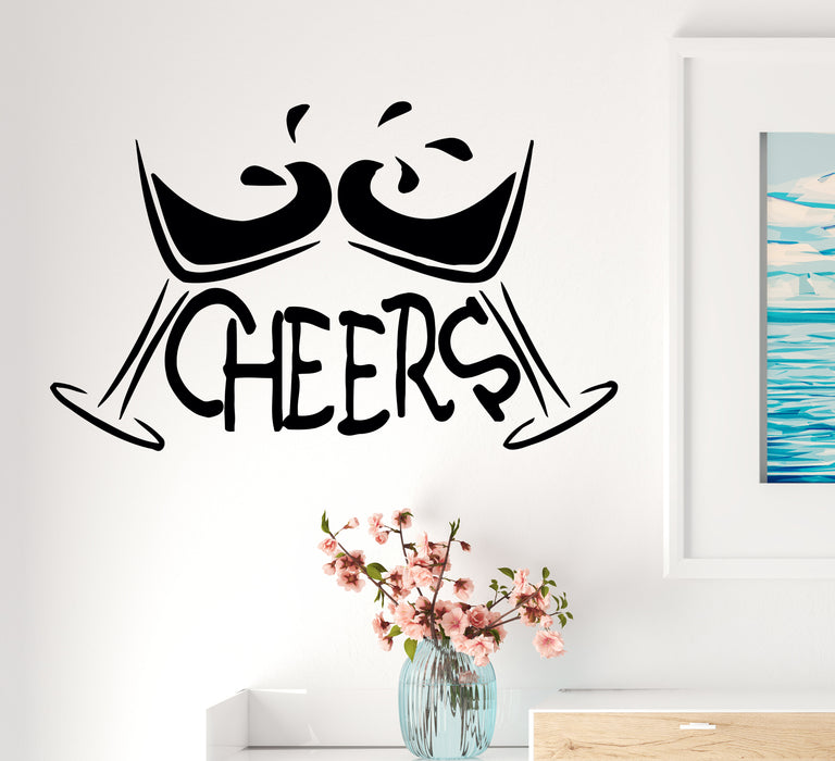 Wall Decal Martini Cheers Bar Decoration Cafe Drink Vinyl Sticker (ed925)