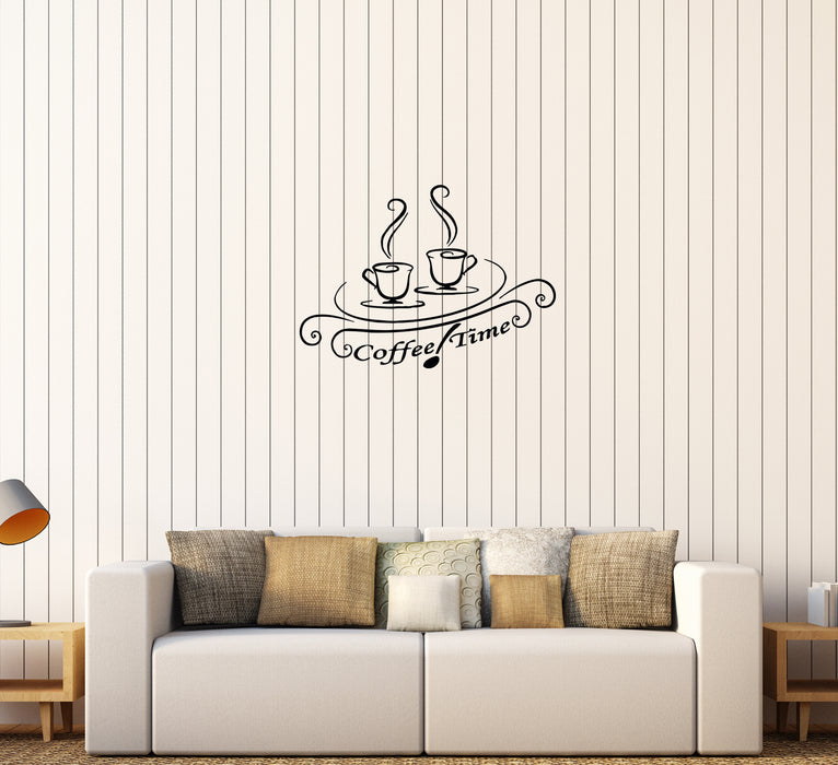 Wall Decal Coffee House Café Drink Cup Tea Kitchen Decor Vinyl Sticker (ed926)