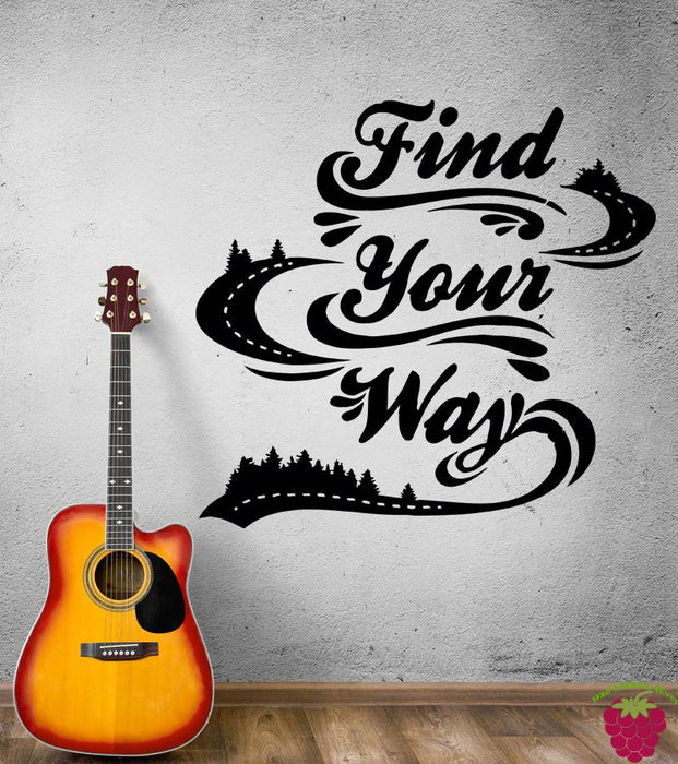 Wall Decal Road Way Track Run Highway Traveling Journey Vinyl Sticker (ed932)