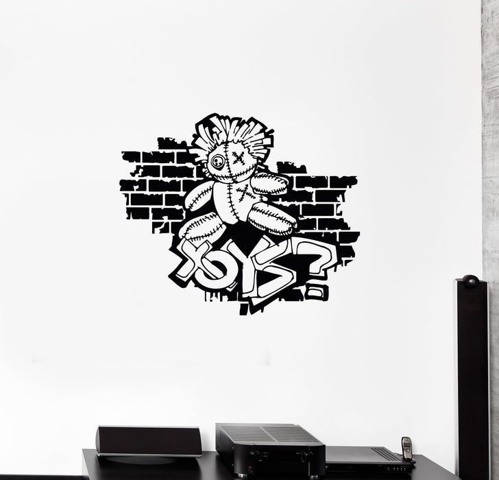 Наклейка на стену Уличное искусство Граффити Рисование Игрушки Игра Кукла Виниловая наклейка (ed942)