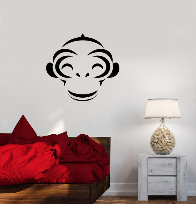 Wall Decal Animal Africa Monkey Smile Funny Vinyl Sticker (ed945)