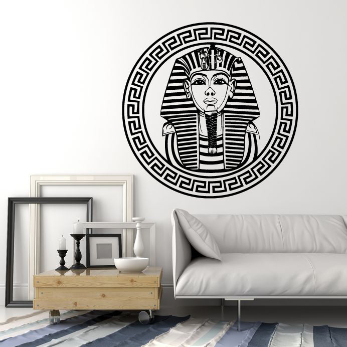 Vinyl Wall Decal Pharaoh Mask Ancient Egypt Tutankhamun Stickers Mural (g5759)