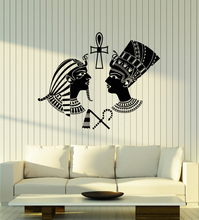 Vinyl Wall Decal Pharaoh Ancient Egypt Egyptian King Queen Stickers Mural (g2388)