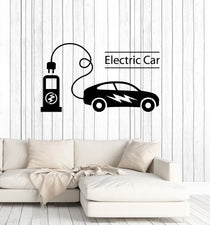 Vinyl Wall Decal Electric Car Electrical Charging Station Vehicle Stic ...