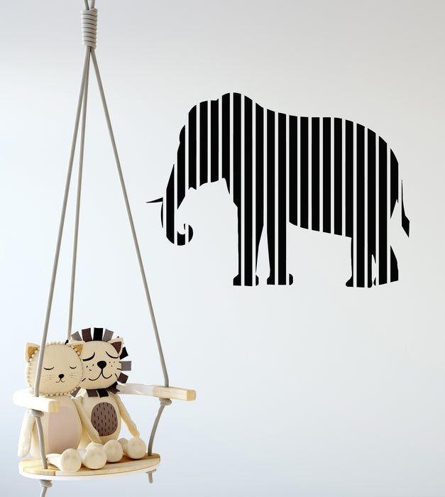 Vinyl Wall Decal Safari Wild Elephant Abstract Animal Zoo Kids Room Stickers Mural (g8001)