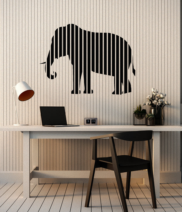 Vinyl Wall Decal Safari Wild Elephant Abstract Animal Zoo Kids Room Stickers Mural (g8001)