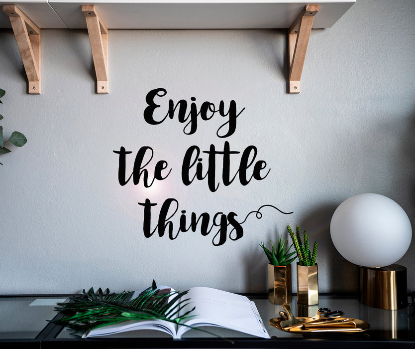 Autocollant mural en vinyle avec citation Enjoy Little Thing Stickers Mural 22,5 po x 19,5 po gz142