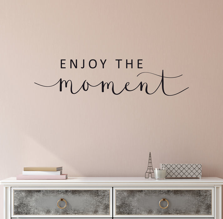 Vinyl Wall Decal Inspirational Quote Phrase Inspire Words Enjoy The Moment Stickers ig6191 (22.5 in X 5.3 in)