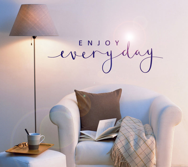 Vinyl Wall Decal Enjoy Everyday Relax Positive Words Spa Home Art Stickers ig6257 (22.5 in X 6.5 in)