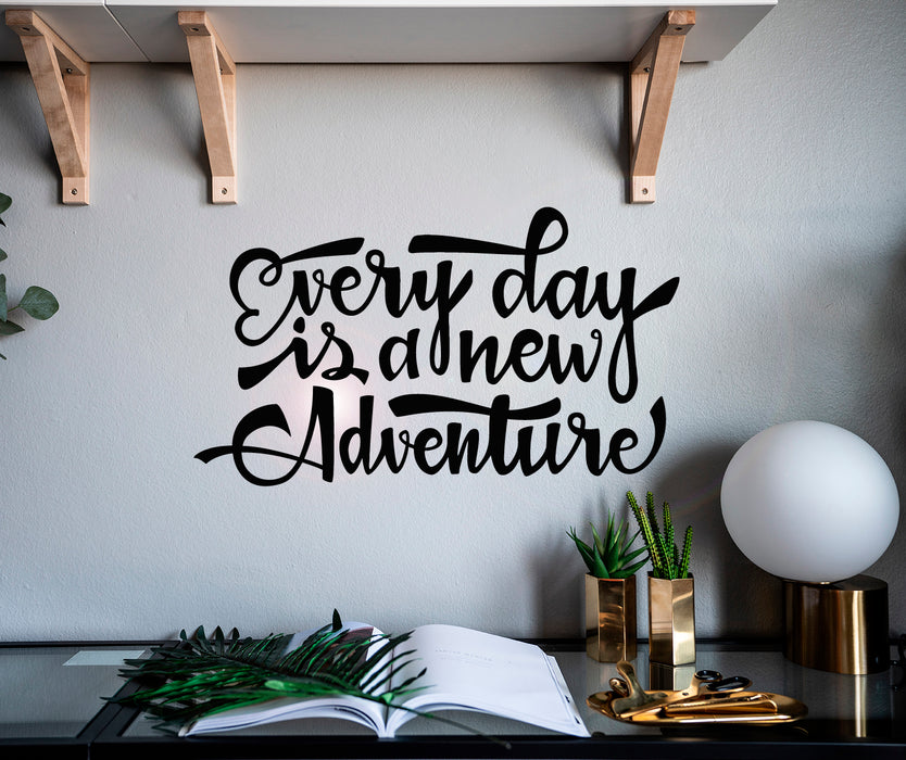 Vinyl Wall Decal Inspirational Art Every Day Adventure Stickers Mural 22.5 in x 13 in gz117