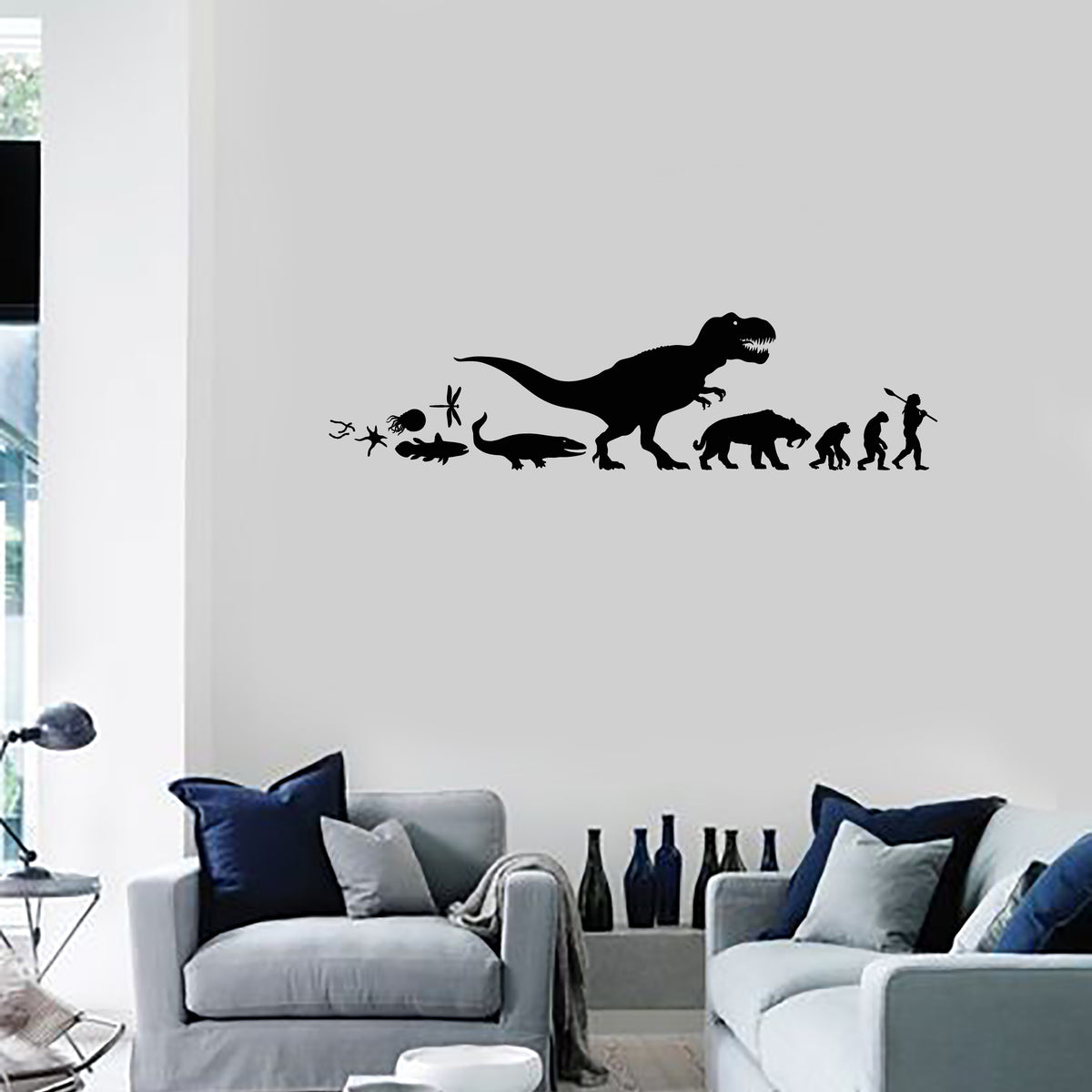 Vinyl Wall Decal Evolution Art Biology Science Class School Decoration ...
