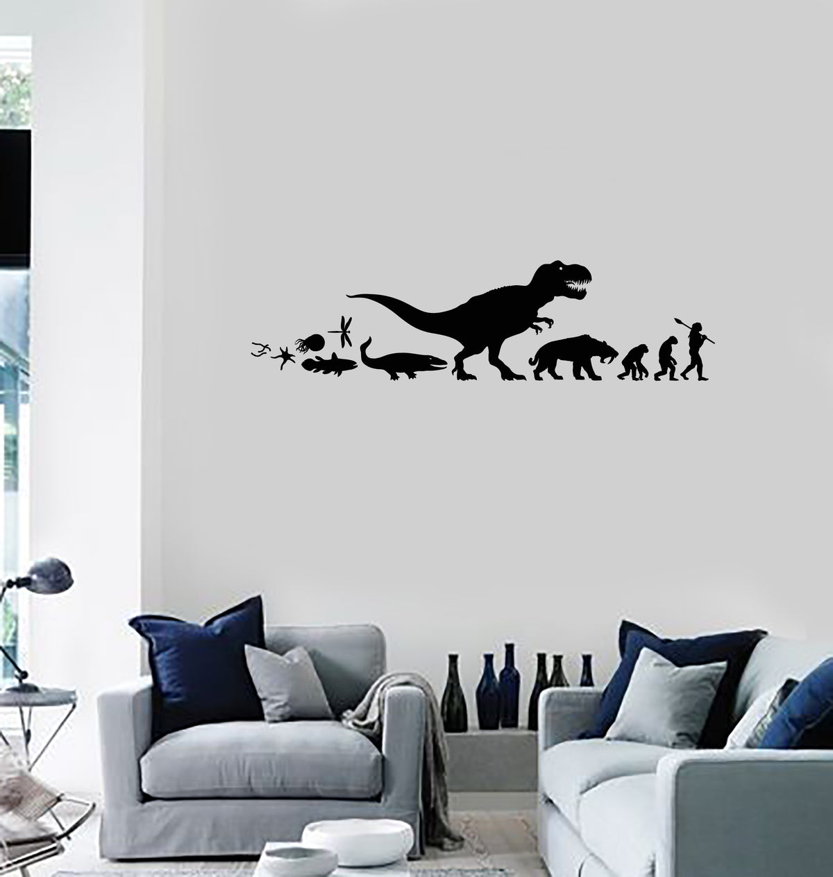 Vinyl Wall Decal Evolution Art Biology Science Class School Decoration ...