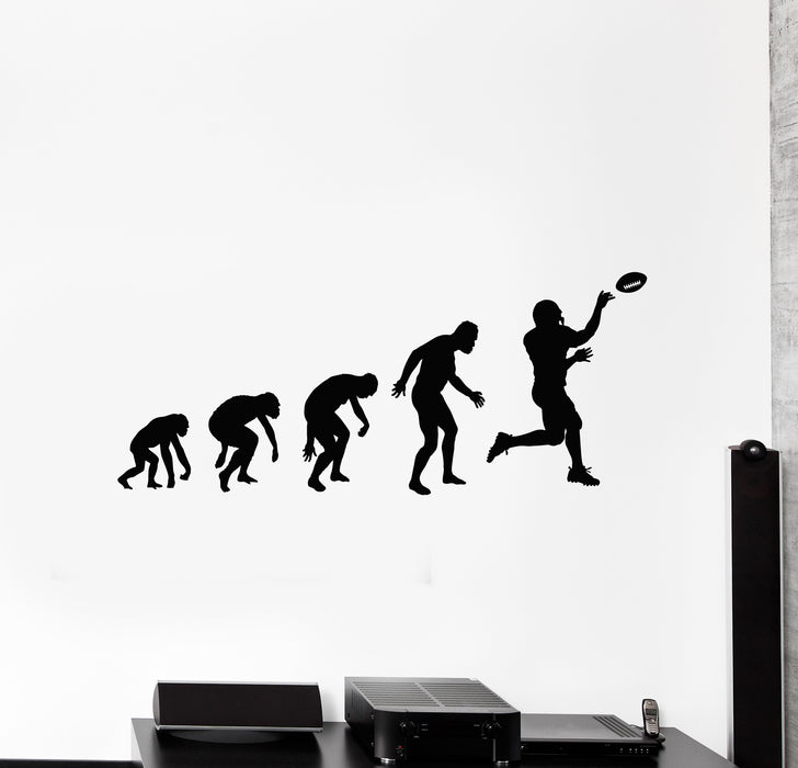 Vinyl Wall Decal Boy Room Evolution Football Player Sports Teen Room Stickers Mural (g2120)