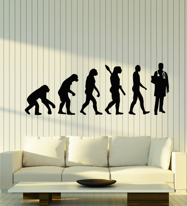 Vinyl Wall Decal Evolution Doctor Art Biology Science Medicine Health Stickers Mural (g2189)