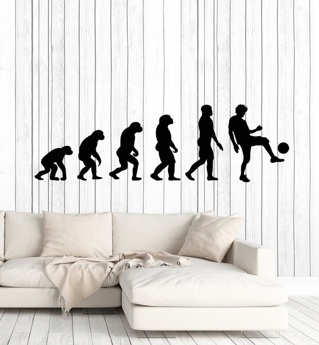 Vinyl Wall Decal Boy Teen Room Evolution Soccer Player Sports Stickers Mural (g2207)
