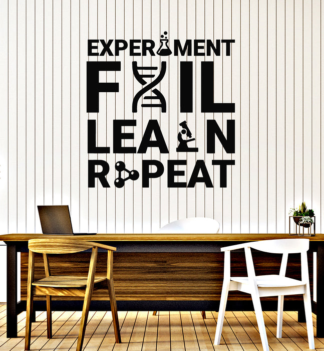 Vinyl Wall Decal Chemistry Everything Experiment Learn Lettering Stick ...