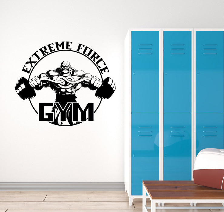 Wall Sticker Vinyl Decal Gym Extreme Force Bodybuilding Fitness Sport Unique Gift (ig2190)