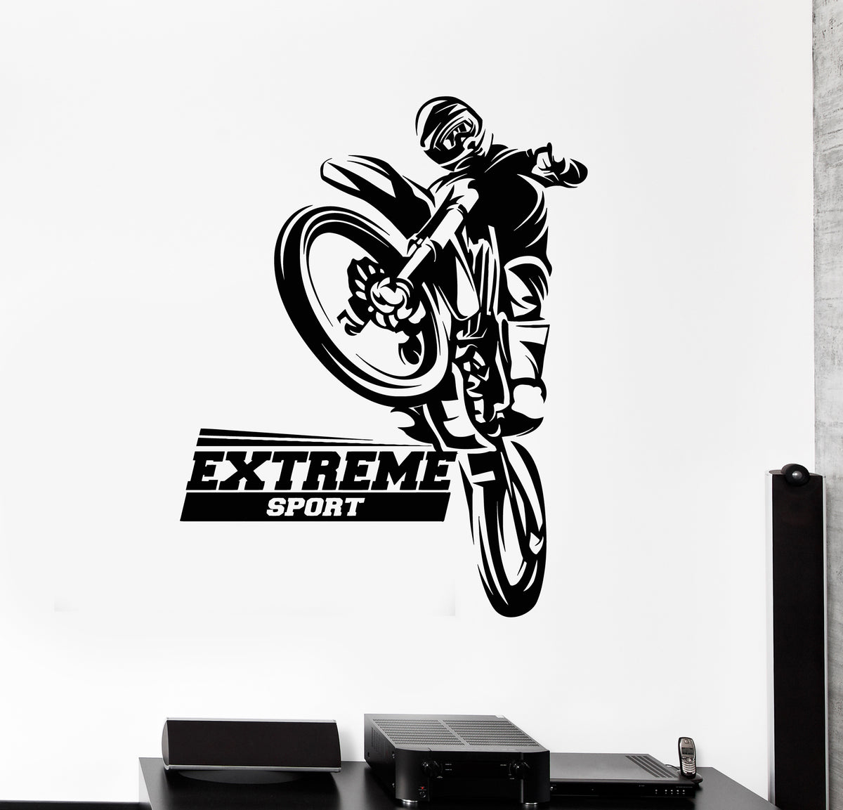 Vinyl Wall Decal Bike Racing Motor Speed Extreme Sport Stickers Mural ...