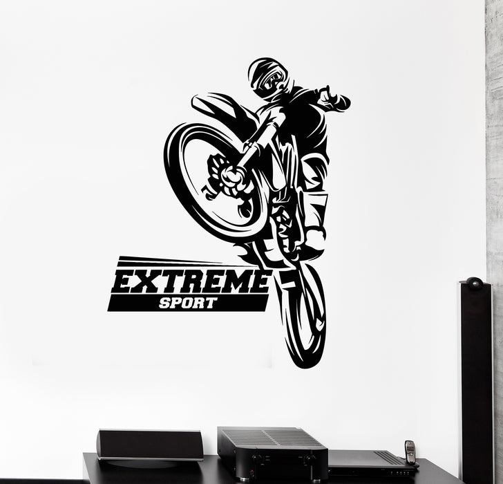 Vinyl Wall Decal Bike Racing Motor Speed Extreme Sport Stickers Mural (g5891)