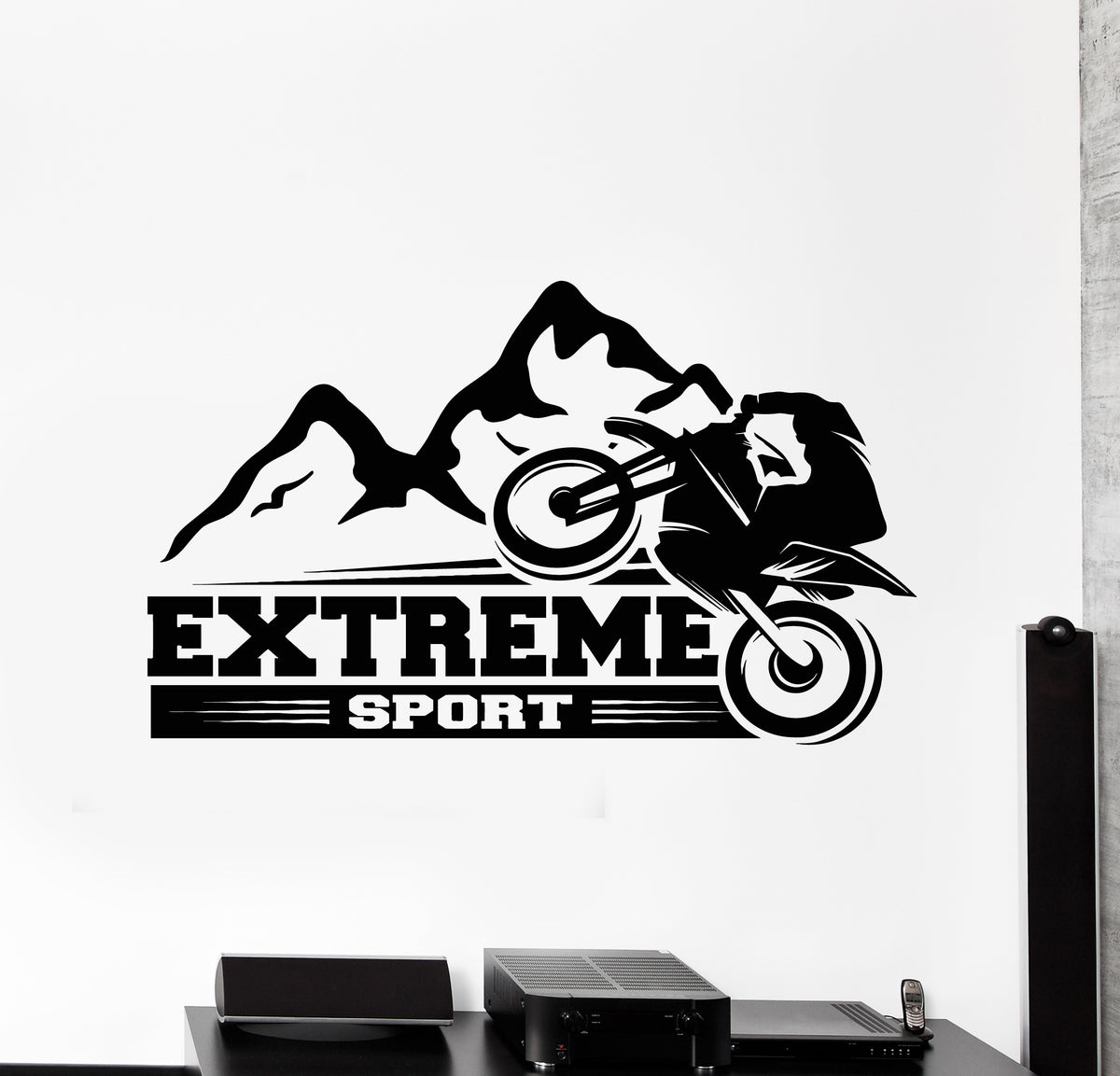 Vinyl Wall Decal Speed Bike Sport Race Motor Extreme Racing Stickers M ...