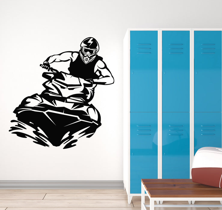 Autocollant mural en vinyle Sports nautiques extrêmes Embarcation Courses nautiques Jet Ski Autocollants Mural (g7000)