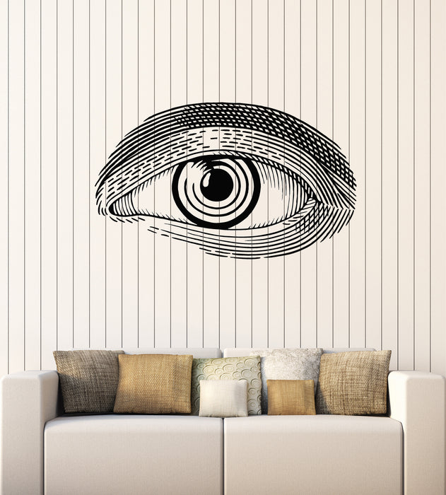 Vinyl Wall Decal Abstract Man's Eye Sketch Drawing Art Stickers Mural (g1753)