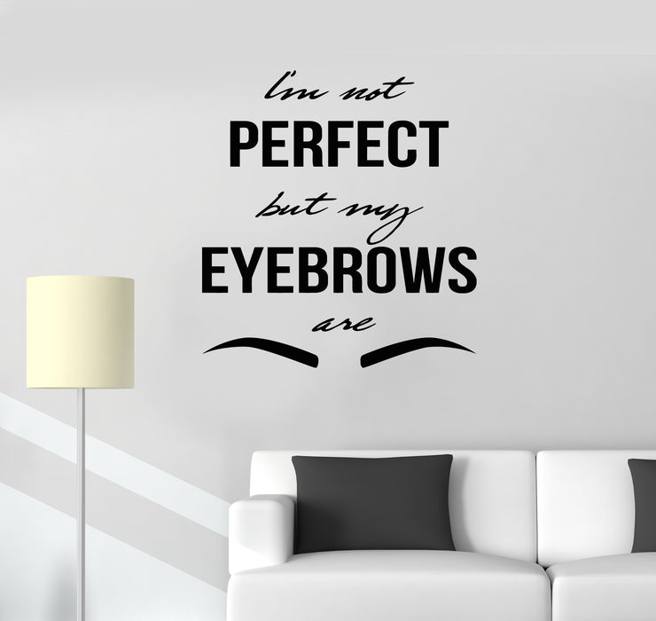 Vinyl Wall Decal Master Eyebrow Art Quote Beauty Salon Stickers Mural (g150)