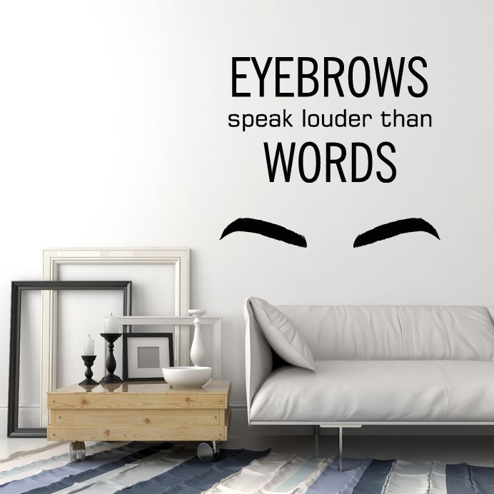 Vinyl Wall Decal Eyebrows Makeup Brow Artist Beauty Studio Stickers Mural (g4187)