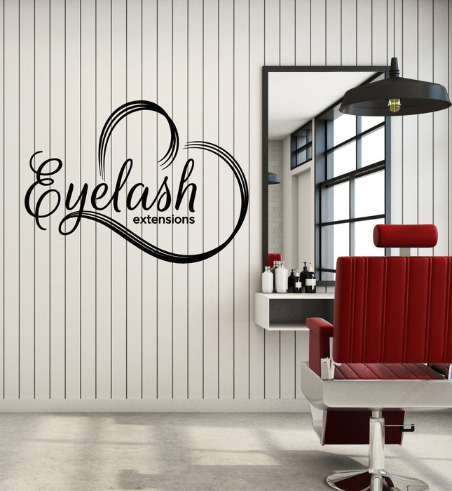 Vinyl Wall Decal Makeup Long Eyelash Extension Beauty Fashion Stickers Mural (g4628)