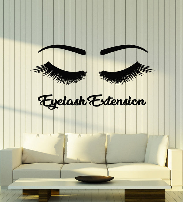 Vinyl Wall Decal Women Beautiful Eyes Eyelashes Beauty Salon Stickers Mural (g5910)